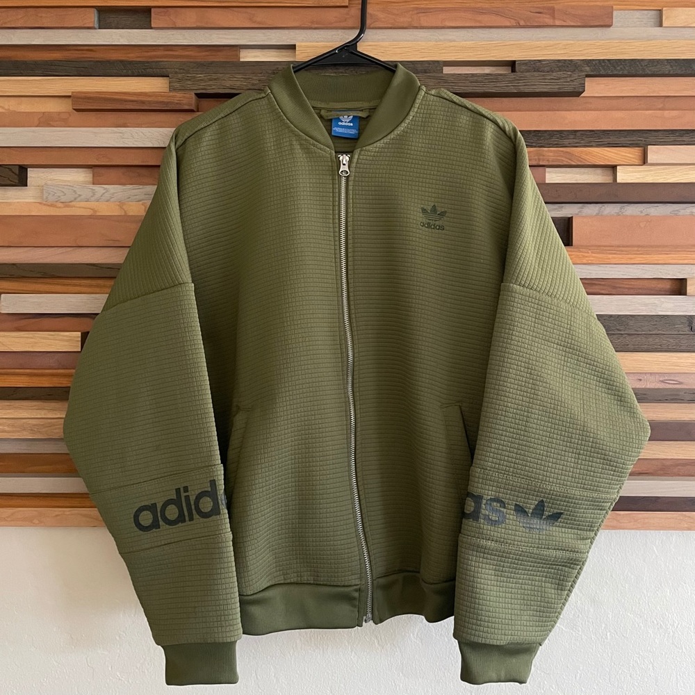adidas Originals Green 3-stripes Bomber Jacket